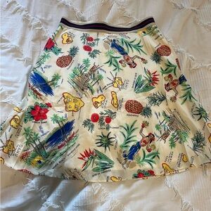JCrew Hawaii print skirt size 0